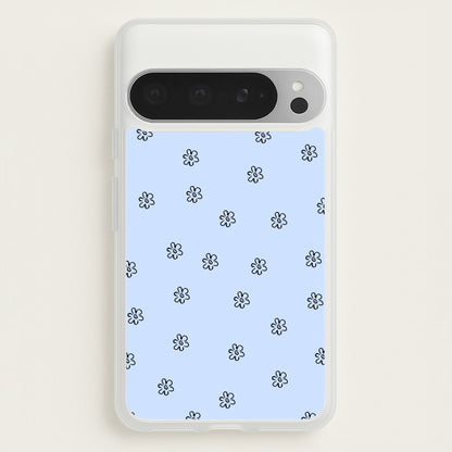 Detail Flower Pattern - Blue  -  Phone Case for Google Pixel 9 Pro XL