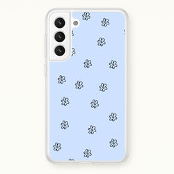 Detail Flower Pattern - Blue  -  Phone Case for Galaxy S21