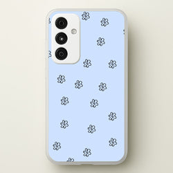 Detail Flower Pattern - Blue  -  Phone Case for Galaxy A55