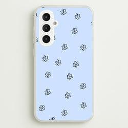 Detail Flower Pattern - Blue  -  Phone Case for Galaxy S23FE