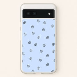 Detail Flower Pattern - Blue  -  Phone Case for Google Pixel 7a
