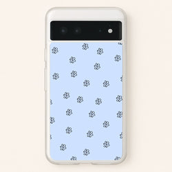 Detail Flower Pattern - Blue  -  Phone Case for Google Pixel 6