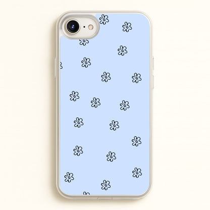 Detail Flower Pattern - Blue  -  Phone Case for iPhone 6 / 7 / 8 / SE