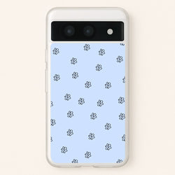 Detail Flower Pattern - Blue  -  Phone Case for Google Pixel 8a