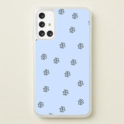 Detail Flower Pattern - Blue  -  Phone Case for Galaxy A71