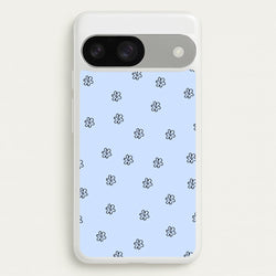 Detail Flower Pattern - Blue  -  Phone Case for Google Pixel 9 / 9 Pro