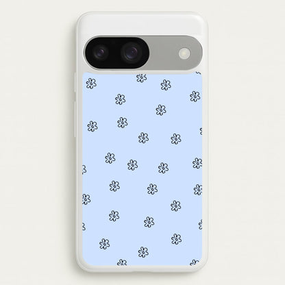 Detail Flower Pattern - Blue  -  Phone Case for Google Pixel 9 / 9 Pro