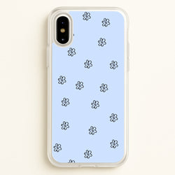 Detail Flower Pattern - Blue  -  Phone Case for iPhone X / XS
