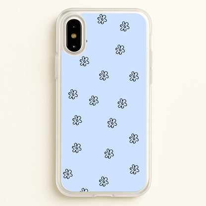 Detail Flower Pattern - Blue  -  Phone Case for iPhone X / XS