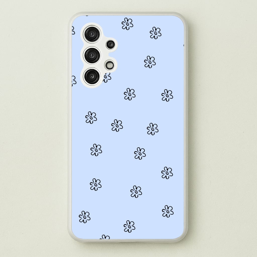Detail Flower Pattern - Blue  -  Phone Case for Galaxy A13