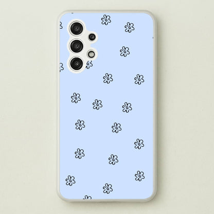 Detail Flower Pattern - Blue  -  Phone Case for Galaxy A13