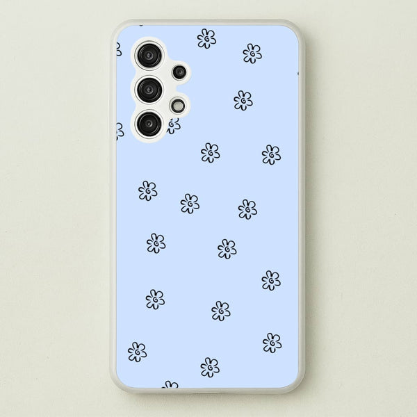 Detail Flower Pattern - Blue  -  Phone Case for Galaxy A13