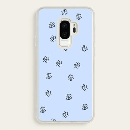 Detail Flower Pattern - Blue  -  Phone Case for Galaxy S9 Plus