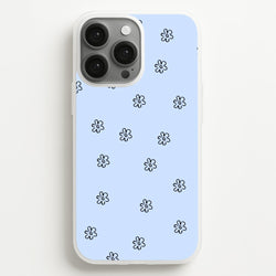 Detail Flower Pattern - Blue  -  Phone Case for iPhone 13 Pro Max