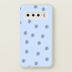 Detail Flower Pattern - Blue  -  Phone Case for Galaxy S10