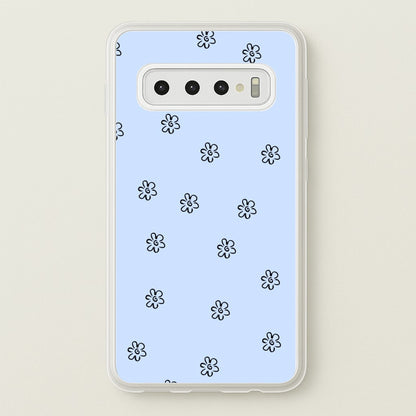 Detail Flower Pattern - Blue  -  Phone Case for Galaxy S10