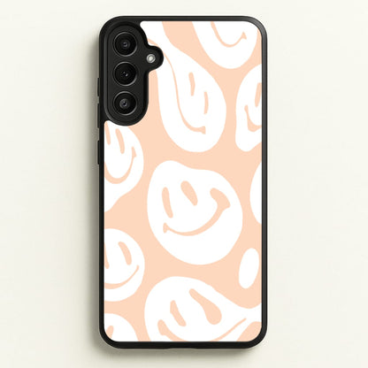 Trippn Smiley - Orange  - Abstract Patterns Phone Case for Galaxy A36
