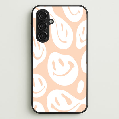 Trippn Smiley - Orange  - Abstract Patterns Phone Case for Galaxy S23FE