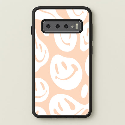 Trippn Smiley - Orange  - Abstract Patterns Phone Case for Galaxy S10 Plus