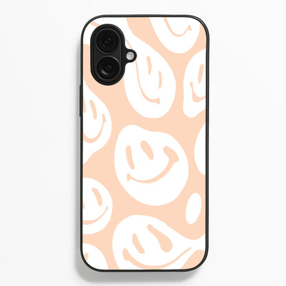 Trippn Smiley - Orange  - Abstract Patterns Phone Case for iPhone 16 Plus