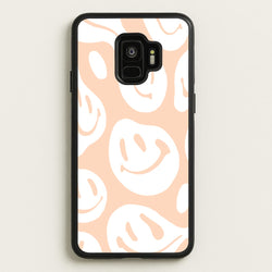 Trippn Smiley - Orange  - Abstract Patterns Phone Case for Galaxy S9