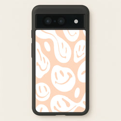 Trippn Smiley - Orange  - Abstract Patterns Phone Case for Google Pixel 8