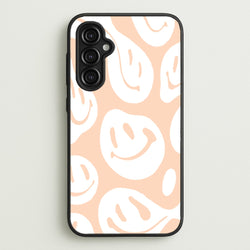Trippn Smiley - Orange  - Abstract Patterns Phone Case for Galaxy A14