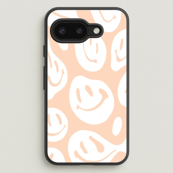 Trippn Smiley - Orange  - Abstract Patterns Phone Case for Google Pixel 9a