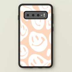 Trippn Smiley - Orange  - Abstract Patterns Phone Case for Galaxy S10