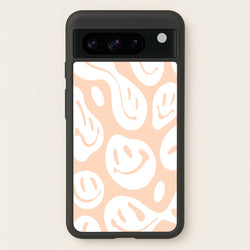 Trippn Smiley - Orange  - Abstract Patterns Phone Case for Google Pixel 8 Pro