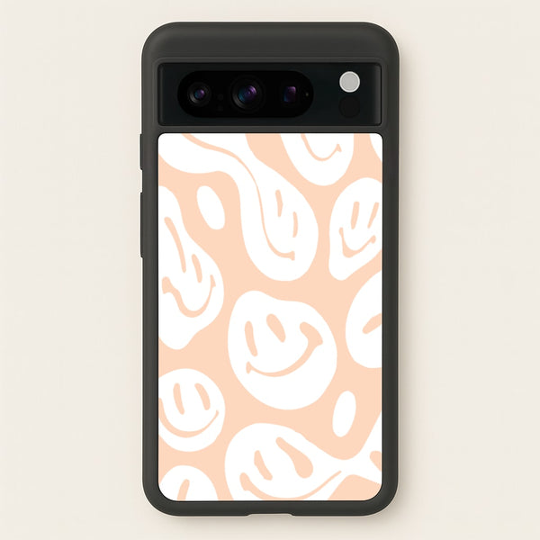 Trippn Smiley - Orange  - Abstract Patterns Phone Case for Google Pixel 8 Pro
