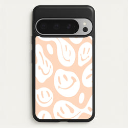 Trippn Smiley - Orange  - Abstract Patterns Phone Case for Google Pixel 9 Pro XL