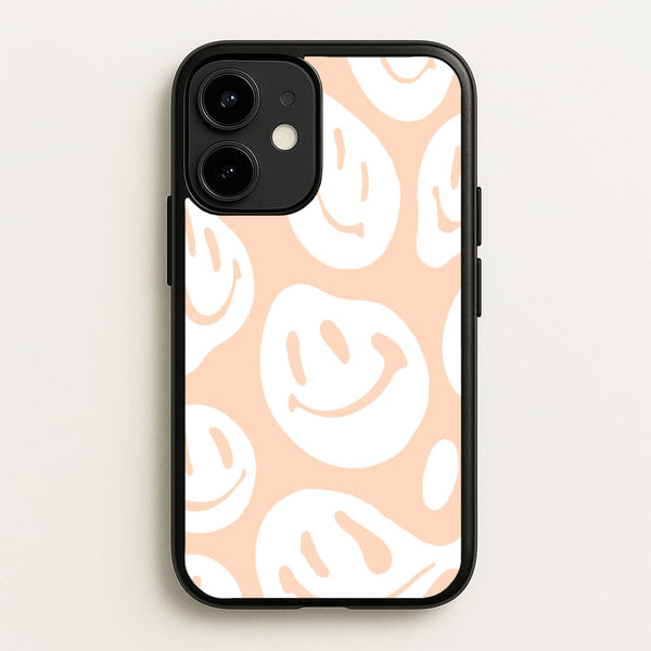 Trippn Smiley - Orange  - Abstract Patterns Phone Case for iPhone 12 Mini