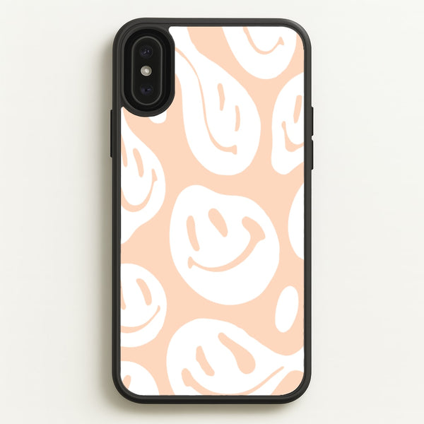 Trippn Smiley - Orange  - Abstract Patterns Phone Case for iPhone XS Max