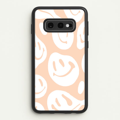 Trippn Smiley - Orange  - Abstract Patterns Phone Case for Galaxy S10e