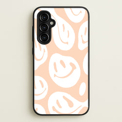 Trippn Smiley - Orange  - Abstract Patterns Phone Case for Galaxy A54