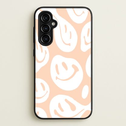 Trippn Smiley - Orange  - Abstract Patterns Phone Case for Galaxy A54