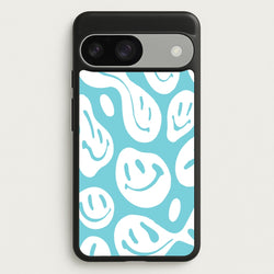 Trippn Smiley - Blue  - Abstract Patterns Phone Case for Google Pixel 9 / 9 Pro