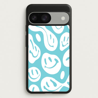 Trippn Smiley - Blue  - Abstract Patterns Phone Case for Google Pixel 9 / 9 Pro