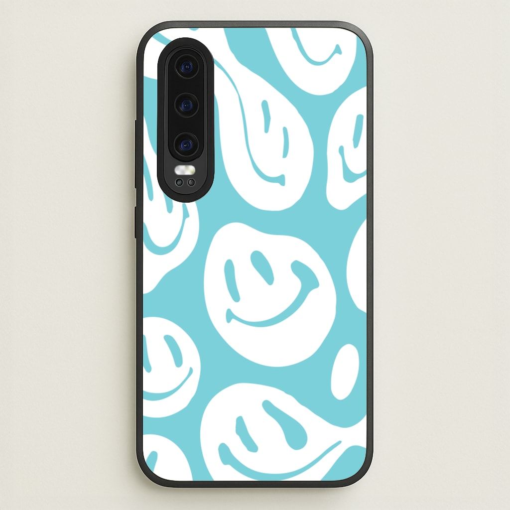 Trippn Smiley - Blue  - Abstract Patterns Phone Case for Huawei P30