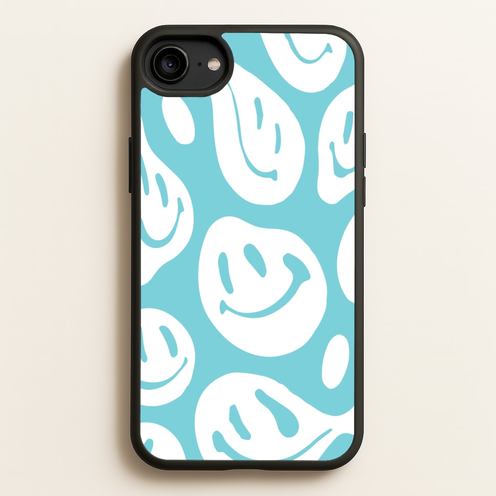 Trippn Smiley - Blue  - Abstract Patterns Phone Case for iPhone 6 / 7 / 8 / SE