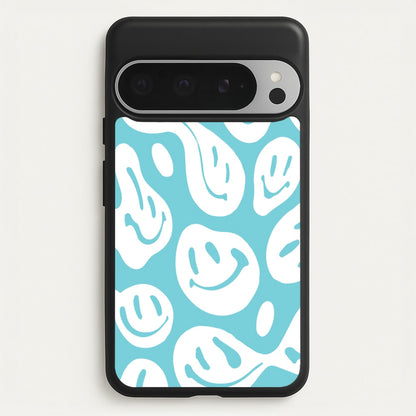 Trippn Smiley - Blue  - Abstract Patterns Phone Case for Google Pixel 9 Pro XL