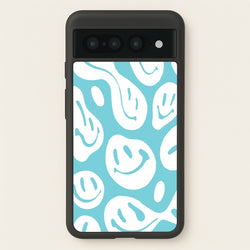 Trippn Smiley - Blue  - Abstract Patterns Phone Case for Google Pixel 7 Pro