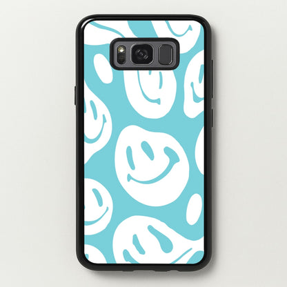 Trippn Smiley - Blue  - Abstract Patterns Phone Case for Galaxy S8 Plus