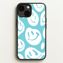 Trippn Smiley - Blue  - Abstract Patterns Phone Case for iPhone 13 Mini