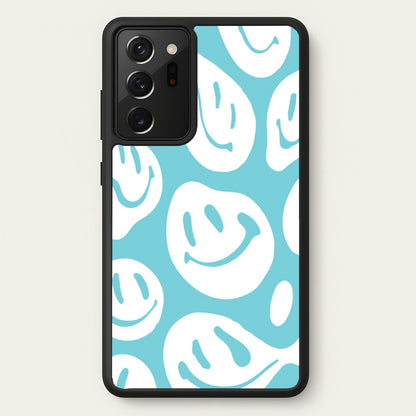 Trippn Smiley - Blue  - Abstract Patterns Phone Case for Galaxy Note 20 Ultra
