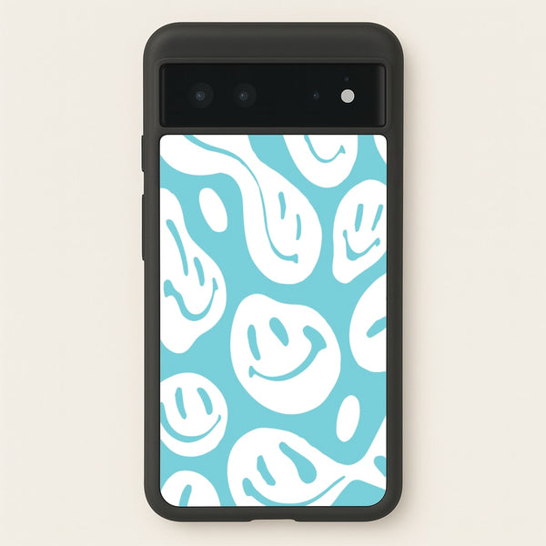 Trippn Smiley - Blue  - Abstract Patterns Phone Case for Google Pixel 6