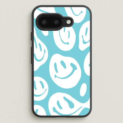 Trippn Smiley - Blue  - Abstract Patterns Phone Case for Google Pixel 9a