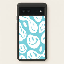 Trippn Smiley - Blue  - Abstract Patterns Phone Case for Google Pixel 7