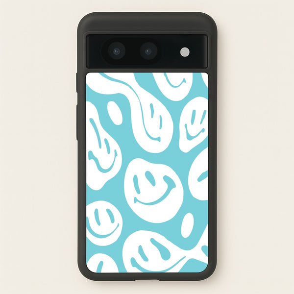 Trippn Smiley - Blue  - Abstract Patterns Phone Case for Google Pixel 8a